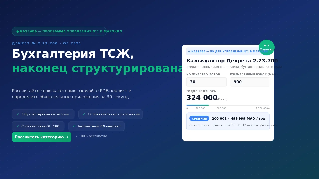 Калькулятор Декрета 2.23.700: определите вашу категорию учёта (Малое, Среднее или Крупное) и обязательные приложения по Официальному вестнику No. 7391